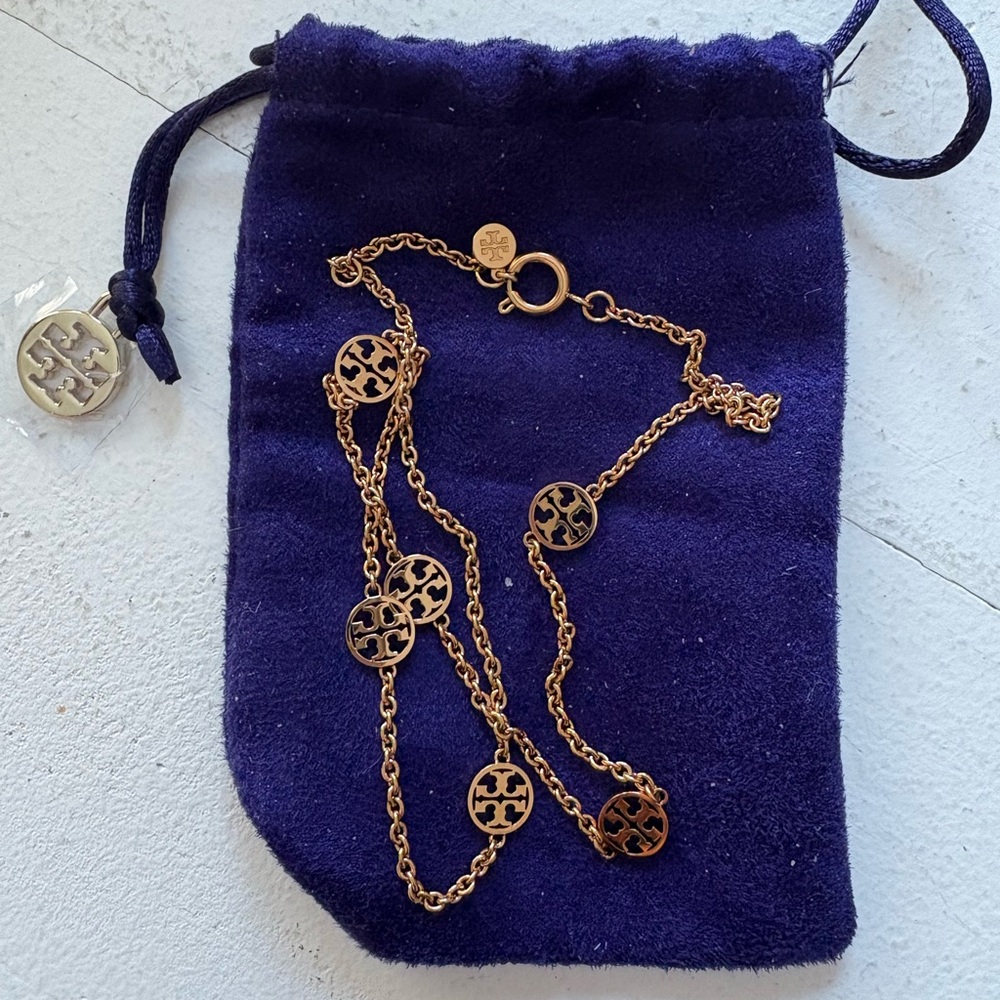 Tory Burch Gold Charm Necklace